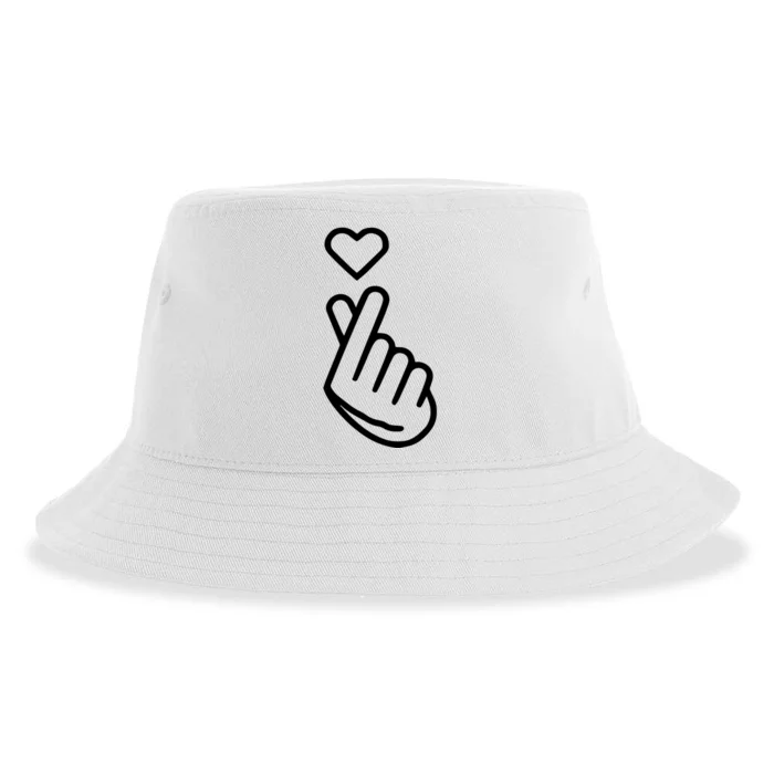 Korean Finger Heart Sustainable Bucket Hat