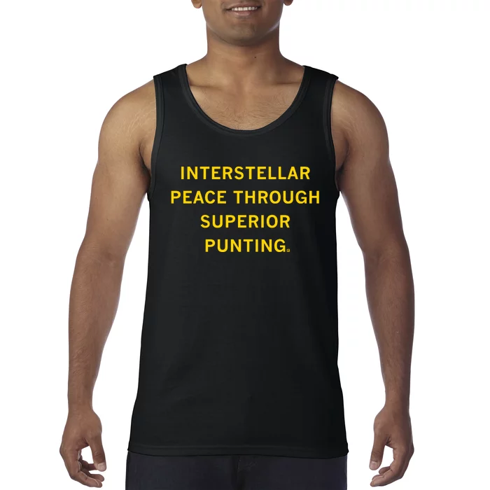 Kirk Ferentz Interstellar Peace Through Superior Punting Tank Top