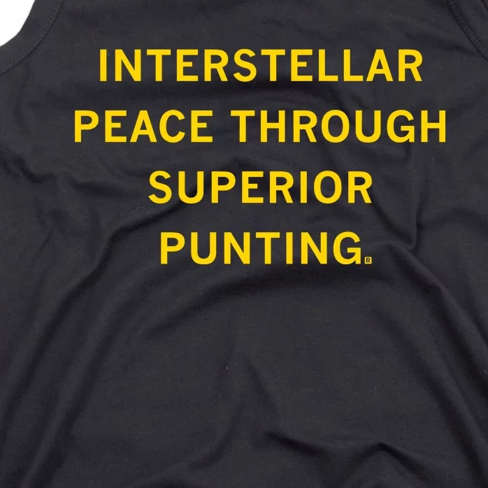 Kirk Ferentz Interstellar Peace Through Superior Punting Tank Top