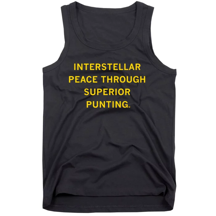 Kirk Ferentz Interstellar Peace Through Superior Punting Tank Top