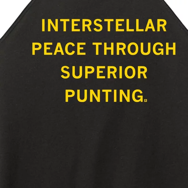 Kirk Ferentz Interstellar Peace Through Superior Punting Women’s Perfect Tri Rocker Tank