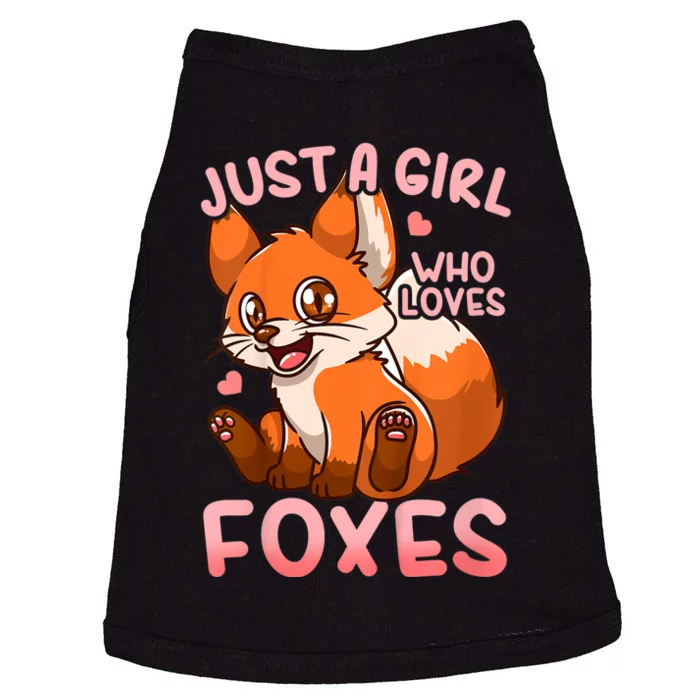 Kids Fox Just A Girl Who Loves Foxes Doggie Tank