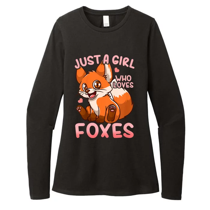 Kids Fox Just A Girl Who Loves Foxes Womens CVC Long Sleeve Shirt