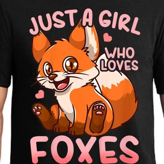 Kids Fox Just A Girl Who Loves Foxes Pajama Set