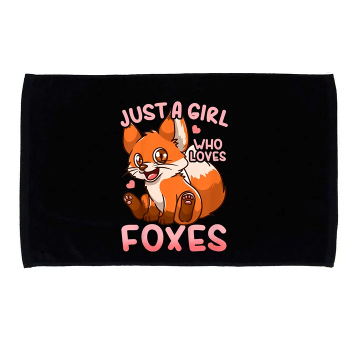 Kids Fox Just A Girl Who Loves Foxes Microfiber Hand Towel