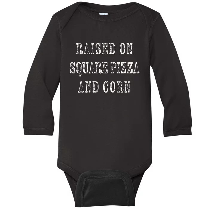 Ky For Ky Raised On Square Pizza And Corn Baby Long Sleeve Bodysuit