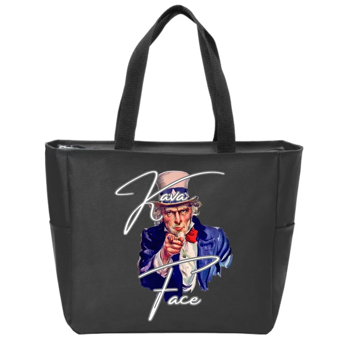 Kava Face Zip Tote Bag