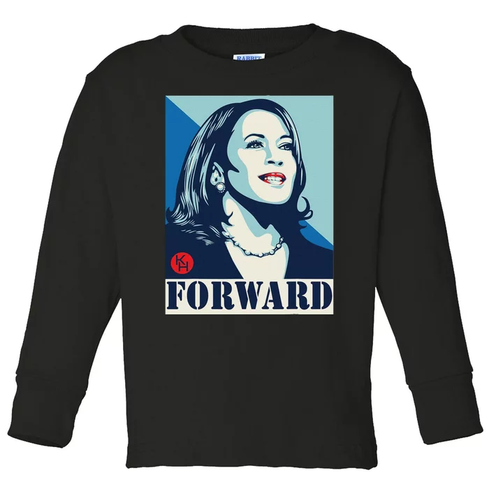 Kamalaharris Forward Toddler Long Sleeve Shirt