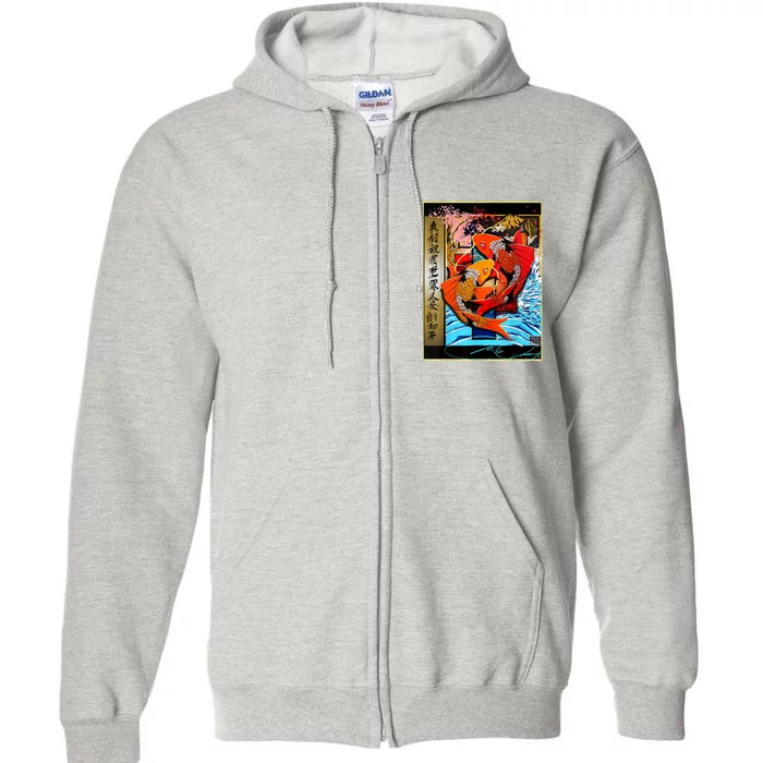 Koi Fish Full Zip Hoodie