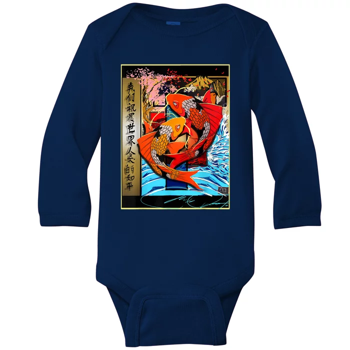 Koi Fish Baby Long Sleeve Bodysuit