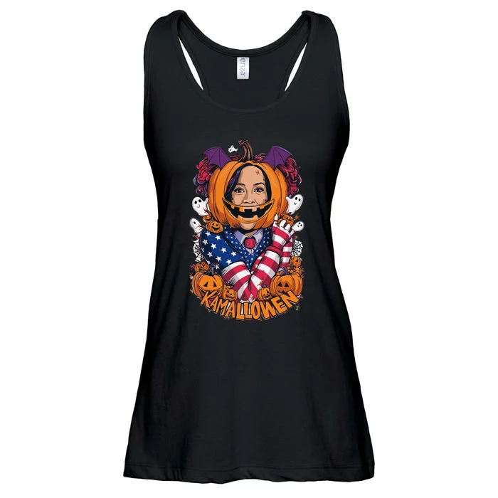 Kamalloween Funny Kamala Harris 2024 Witch Halloween Costume Ladies Essential Flowy Tank