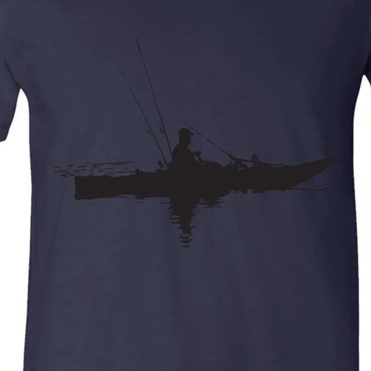 Kayak Fishing Kayaking V-Neck T-Shirt