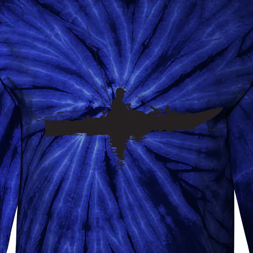 Kayak Fishing Kayaking Tie-Dye Long Sleeve Shirt