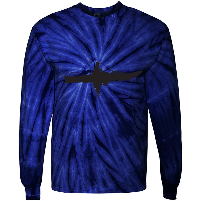 Kayak Fishing Kayaking Tie-Dye Long Sleeve Shirt