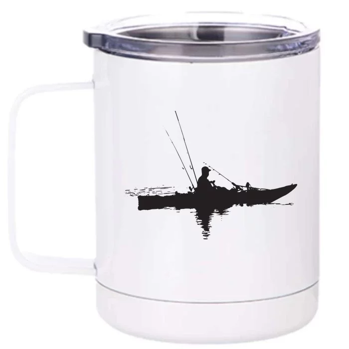 Kayak Fishing Kayaking Front & Back 12oz Stainless Steel Tumbler Cup