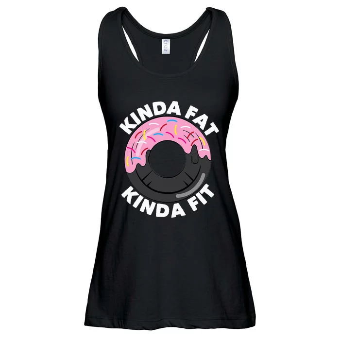 Kinda Fat Kinda Fit Fitness Workout Gift Ladies Essential Flowy Tank