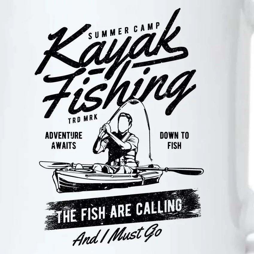 Kayak Fishing Black Color Changing Mug