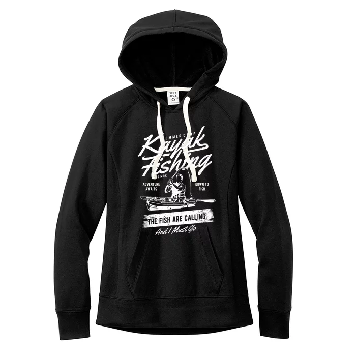 Kayak Fishing Women's Fleece Hoodie