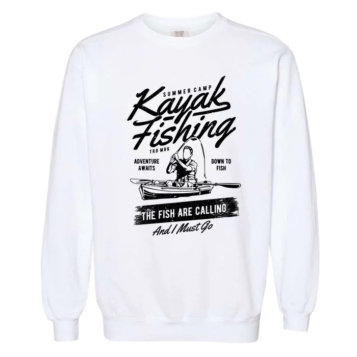 Kayak Fishing Garment-Dyed Sweatshirt