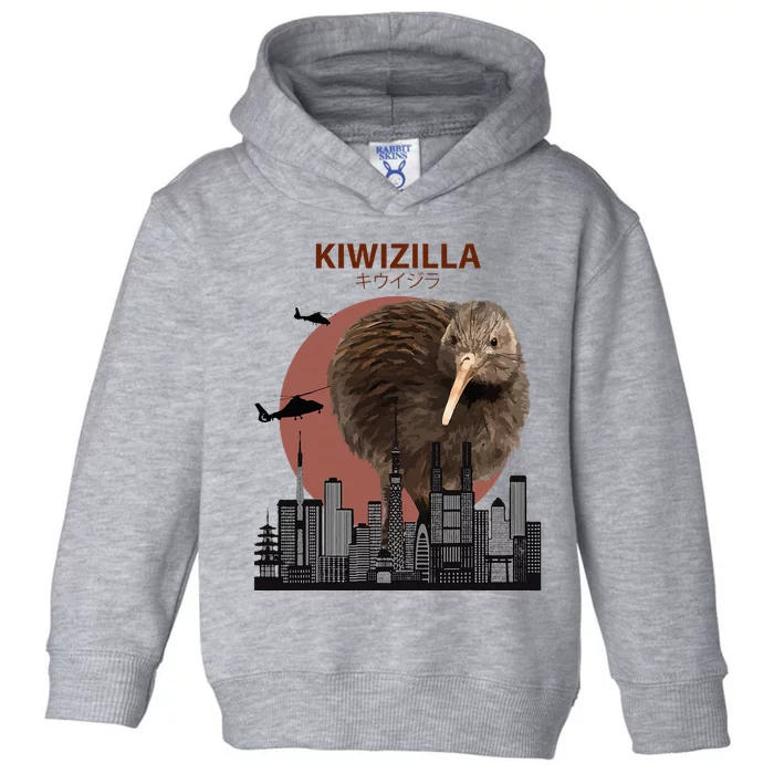 Kiwizilla Funny Kiwi New Zealand Bird Lovers Gift Toddler Hoodie