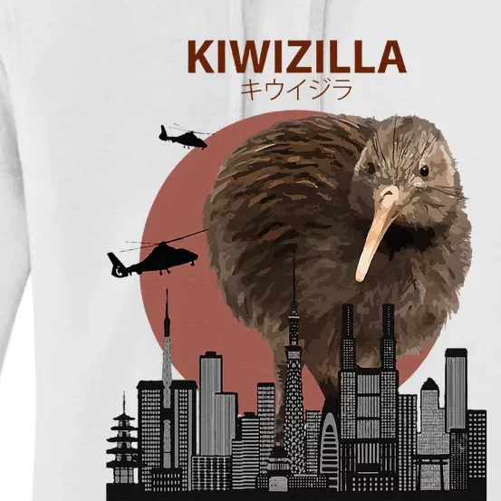 Kiwizilla Funny Kiwi New Zealand Bird Lovers Gift Women's Pullover Hoodie