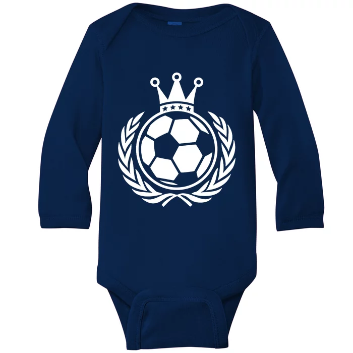 King Football Baby Long Sleeve Bodysuit