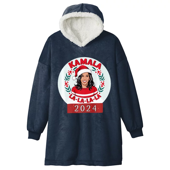 Kamala Fa La La La Funny Christmas 2024 Holiday Harris Walz Premium Hooded Wearable Blanket