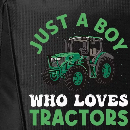 Kids Farm Lifestyle Just A Boy Who Loves Tractors City Backpack