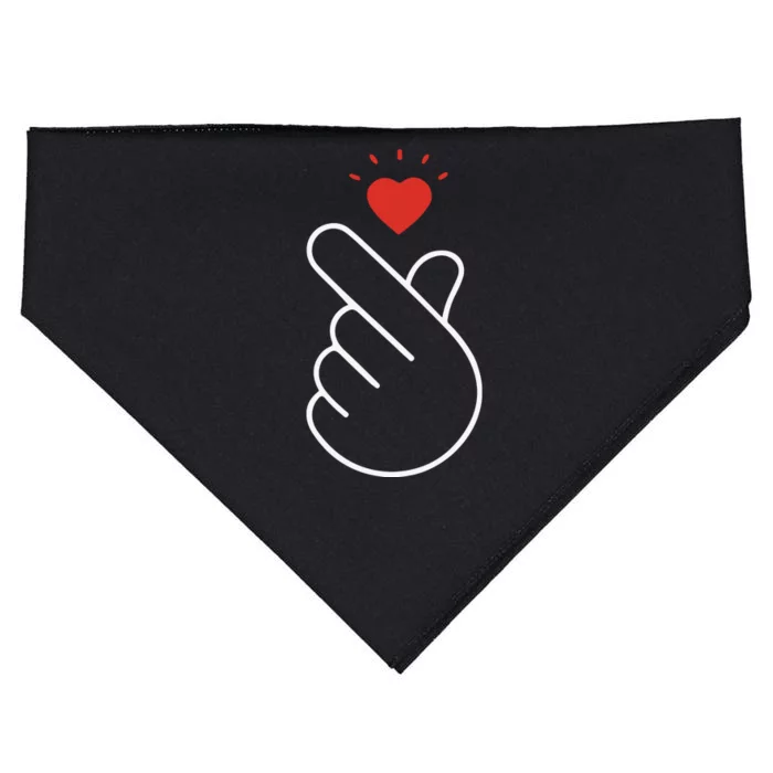 Korean Finger Love Symbol USA-Made Doggie Bandana