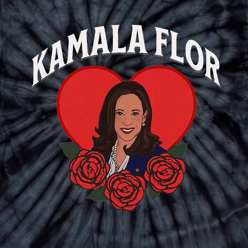 Kamala Flor Latinas Con Harris Democrats Support Kamala Tie-Dye T-Shirt