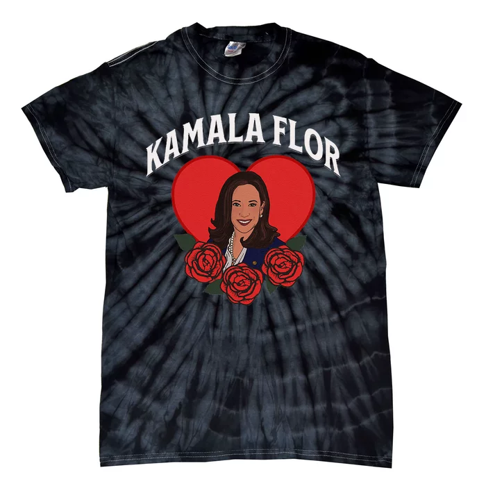 Kamala Flor Latinas Con Harris Democrats Support Kamala Tie-Dye T-Shirt