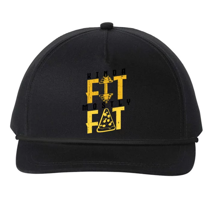 Kinda Fit Mostly Fat Pizza Lover Exercise Workout Fitness Meaningful Gift Snapback Five-Panel Rope Hat