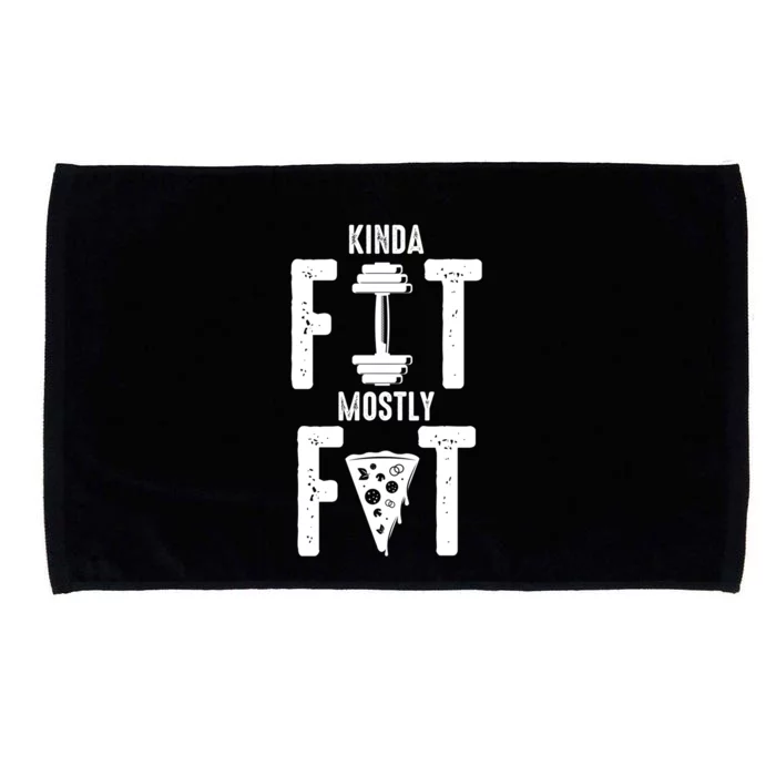 Kinda Fit Mostly Fat – Gym Trainer Athlete Bodybuilder Great Gift Microfiber Hand Towel