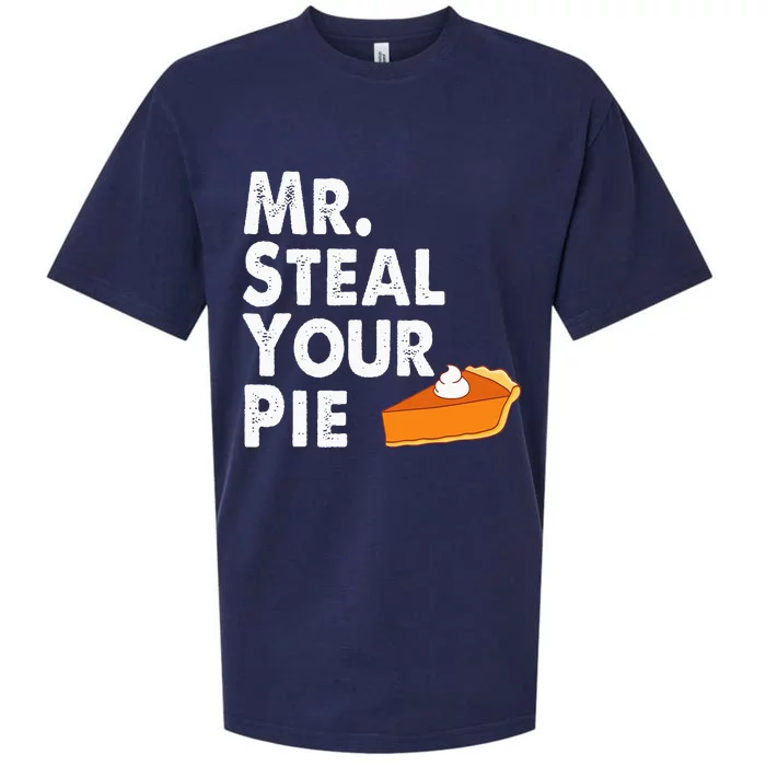 Kids Funny Mr Steal Your Pie Thanksgiving Sueded Cloud Jersey T-Shirt