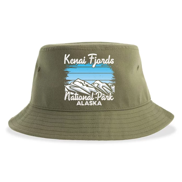 Kenai Fjords National Park Alaska Explore Nature Hiking Gift Sustainable Bucket Hat