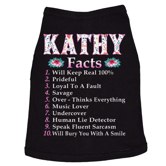 Kathy First Name Kathy Facts Floral Doggie Tank