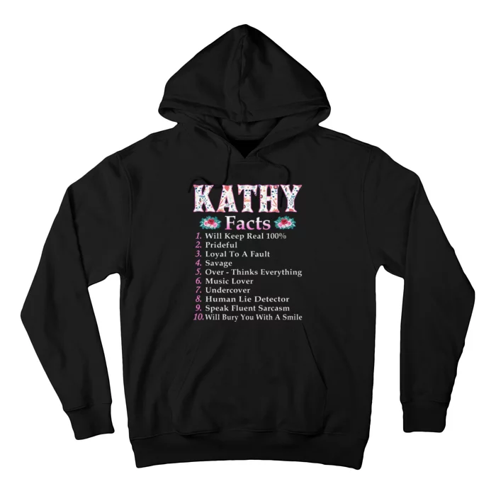 Kathy First Name Kathy Facts Floral Hoodie