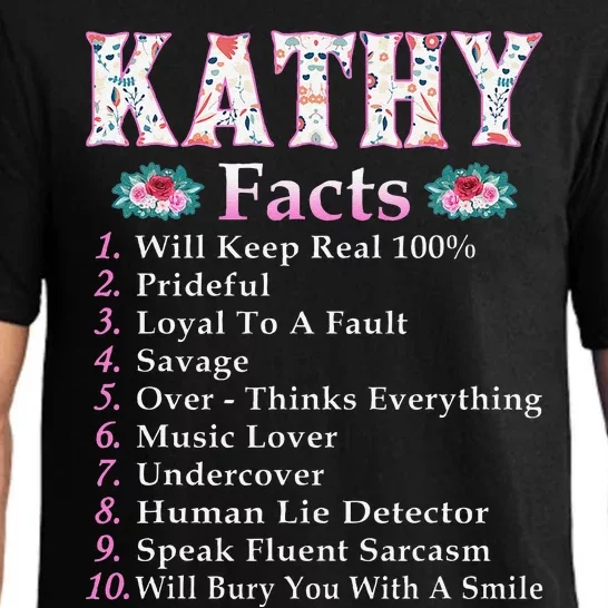 Kathy First Name Kathy Facts Floral Pajama Set