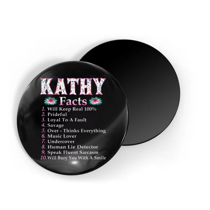 Kathy First Name Kathy Facts Floral Magnet