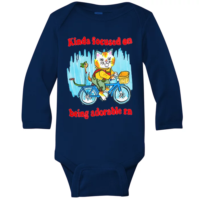 Kinda Focused On Being Adorable Baby Long Sleeve Bodysuit