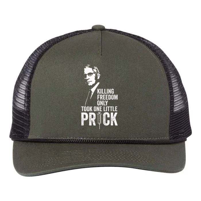 Killing Freedom Only Took One Little Prick Retro Rope Trucker Hat Cap