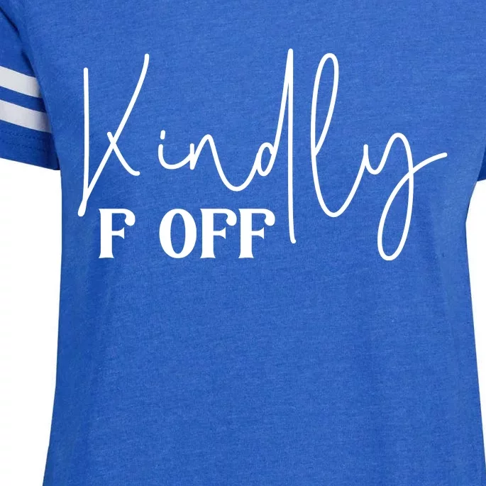 Kindly F Off Funny Png Pod Enza Ladies Jersey Football T-Shirt