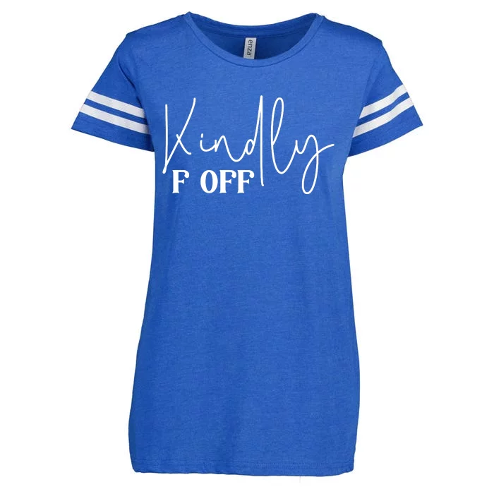 Kindly F Off Funny Png Pod Enza Ladies Jersey Football T-Shirt