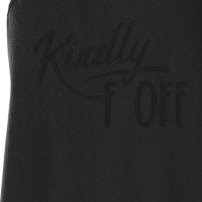 Kindly F Off Funny Women's Racerback Tank