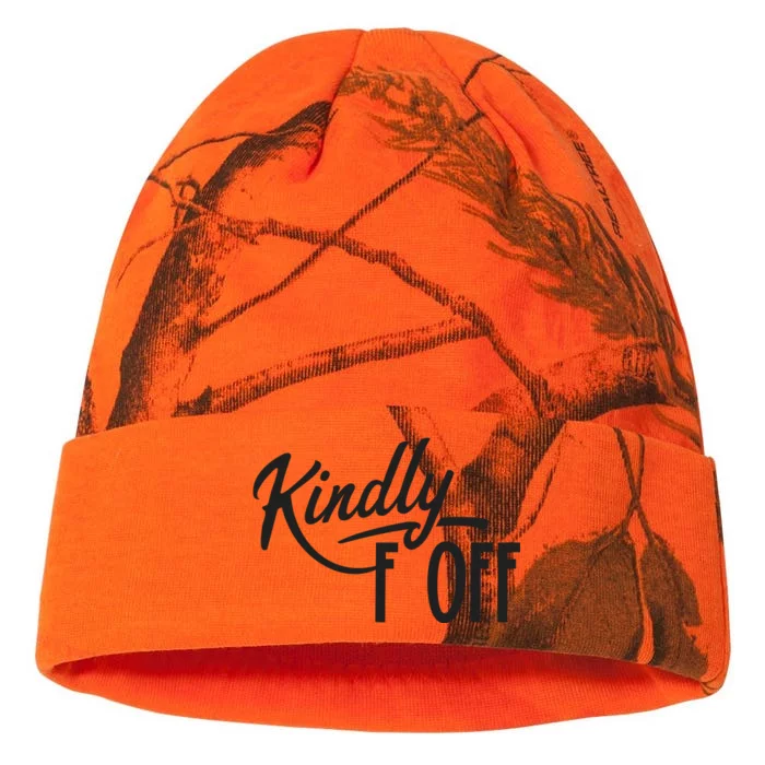 Kindly F Off Funny Kati - 12in Camo Beanie