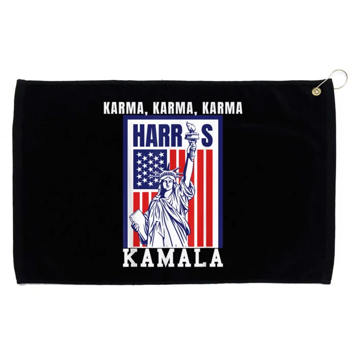 Kamala For President Slogan Statue Liberty Pro Harris Grommeted Golf Towel