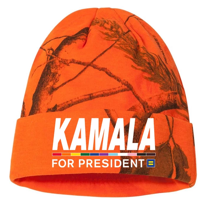 Kamala For President Pride Kati - 12in Camo Beanie