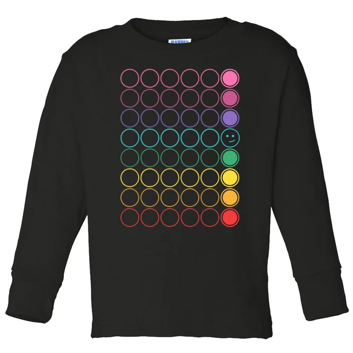 Kinda Funny Pride Buttons Toddler Long Sleeve Shirt