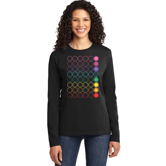 Kinda Funny Pride Buttons Ladies Long Sleeve Shirt