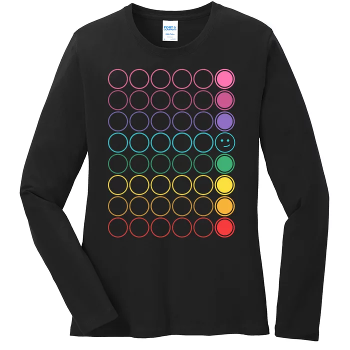 Kinda Funny Pride Buttons Ladies Long Sleeve Shirt